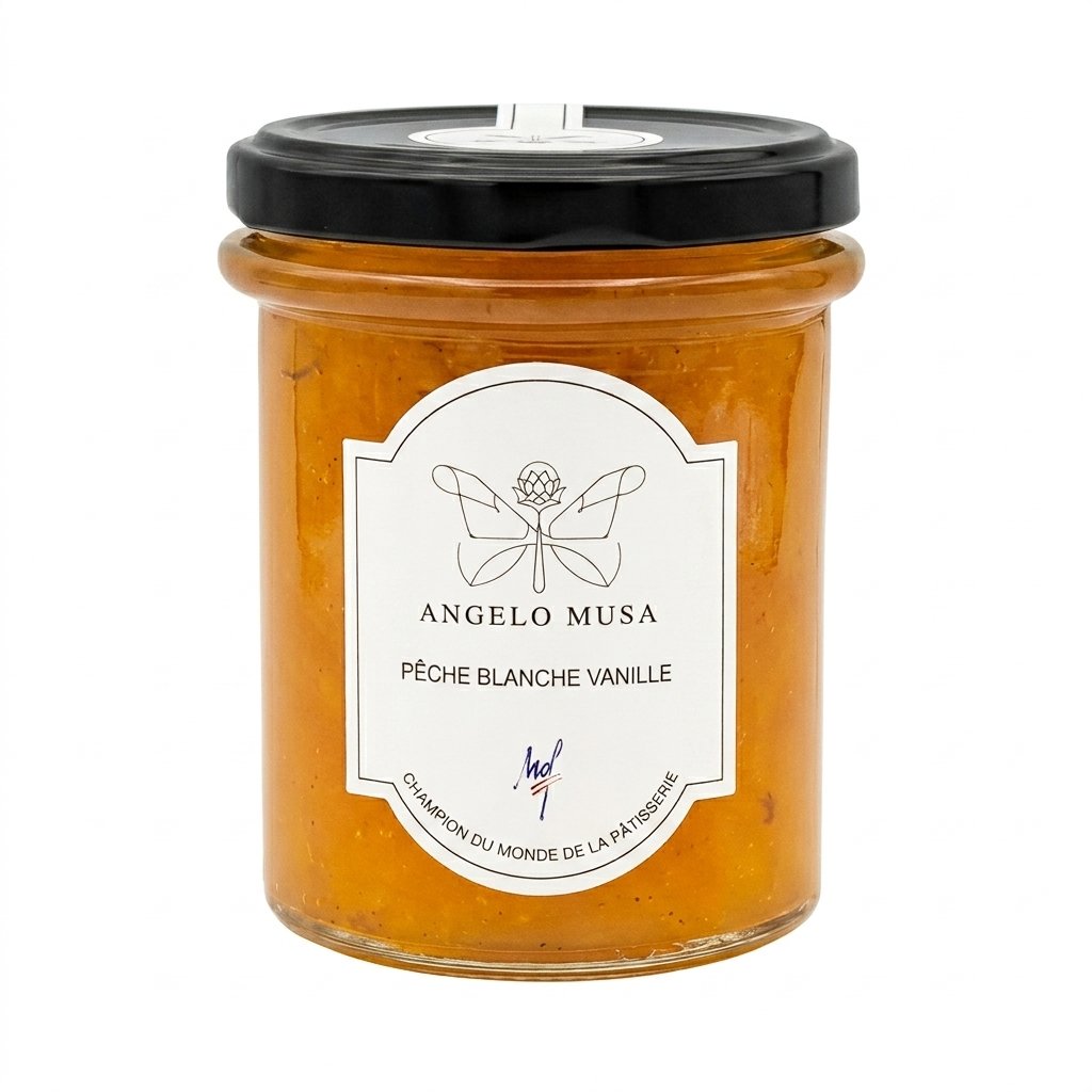 Confiture Pêche blanche Vanille